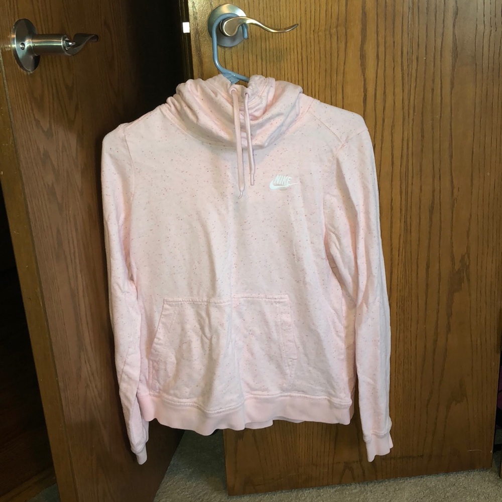 Pink Nike Long Neck Hooded Sweatshirt